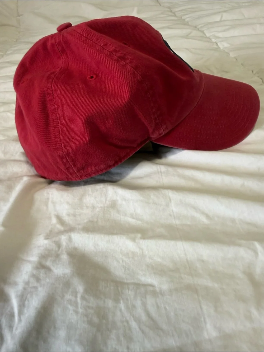 Red Cotton Yankee Baseball Cap - mens